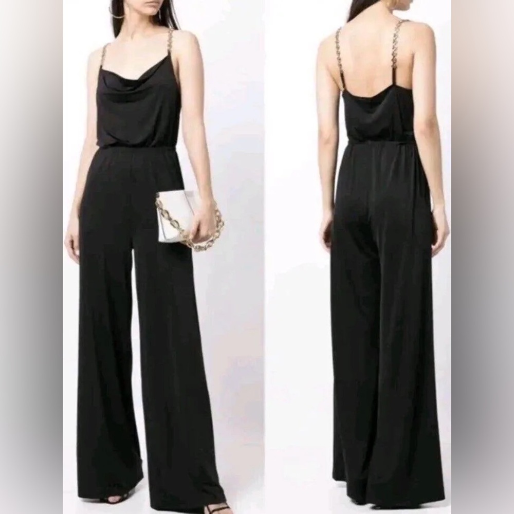 Jason Wu black sleeveless wide leg jumpsuit size Xs